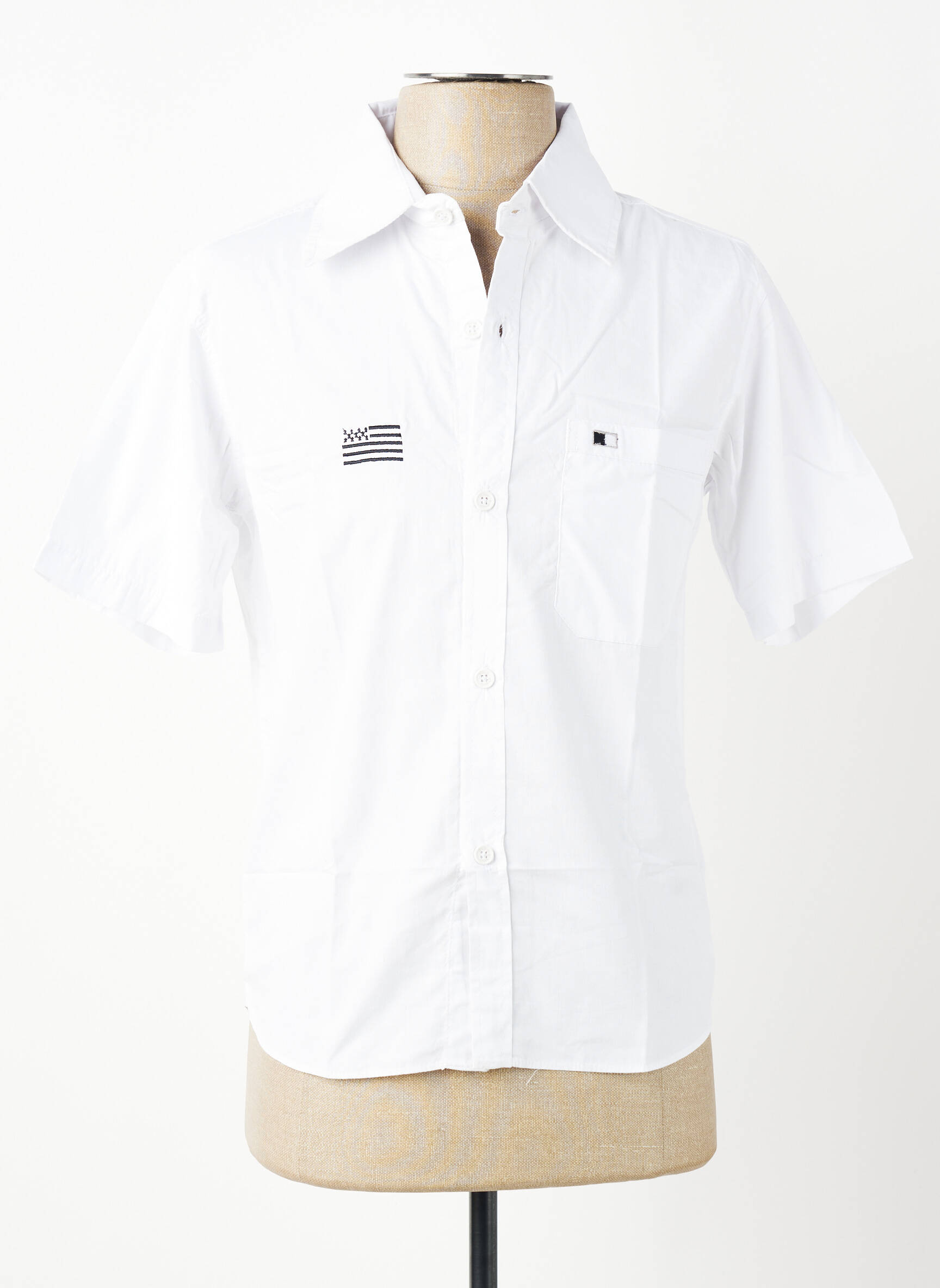 Chemise manches courtes coupe droite blanc GWEN & BLACK homme
