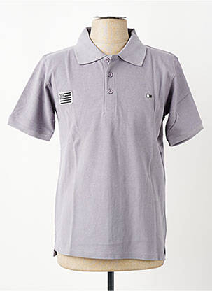 Polo coupe droite manches courtes gris GWEN & BLACK homme
