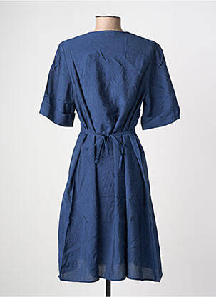 Robe courte manches courtes manches courtes bleu C'EST BEAU LA VIE femme