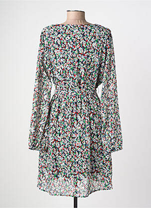 Robe courte imprimé fleurs manches longues bleu ONLY femme