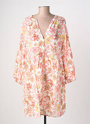 Robe courte coupe fluide manches longues rose LPB LES PETITES BOMBES  femme