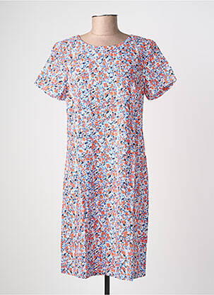 Robe courte manches courtes manches courtes orange LILY & ME femme