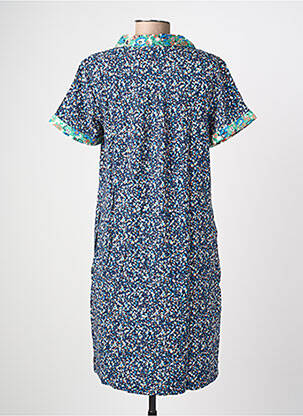 Robe courte manches courtes manches courtes bleu LILY & ME femme