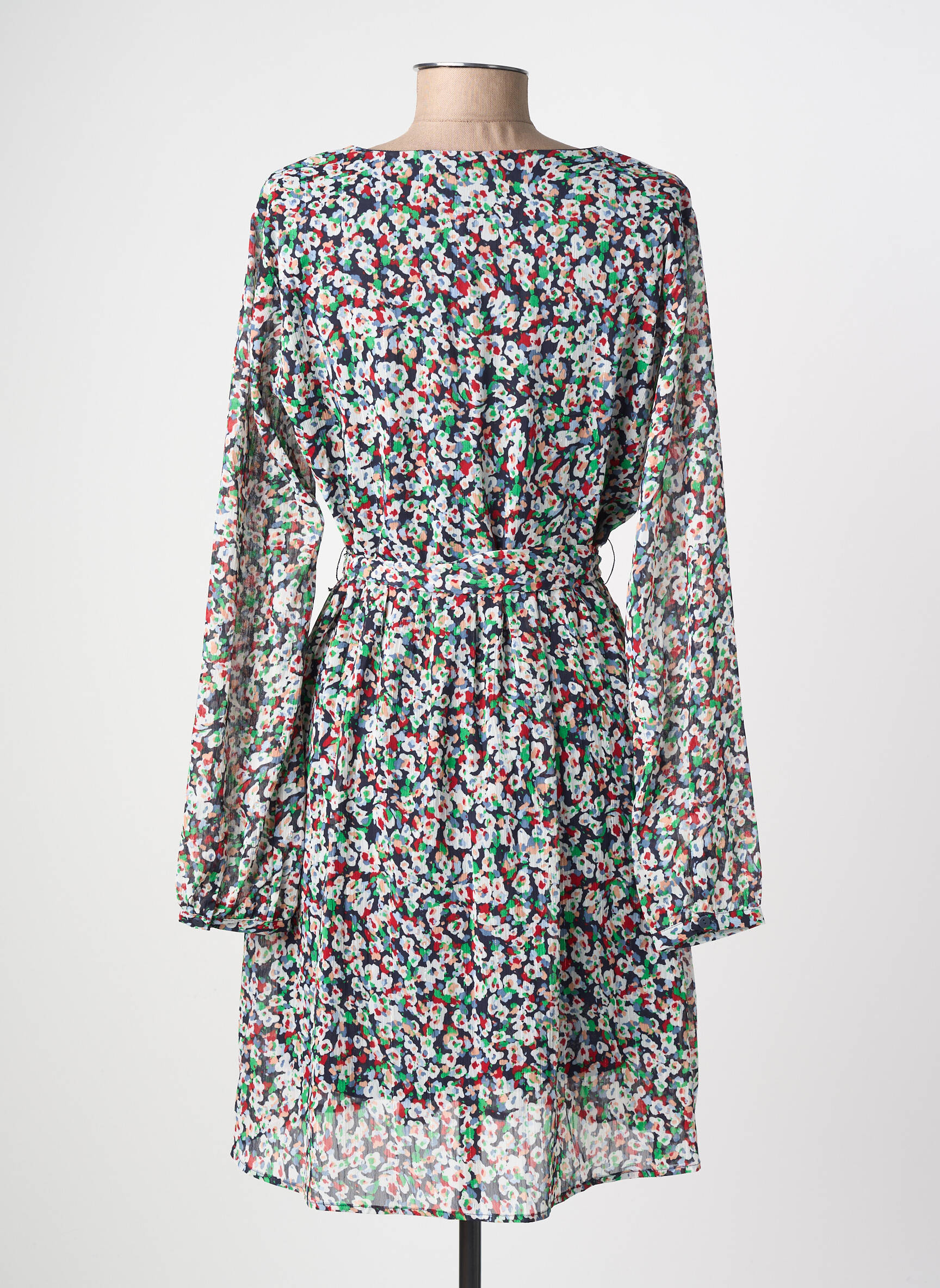 Robe courte manches longues manches longues bleu ONLY femme