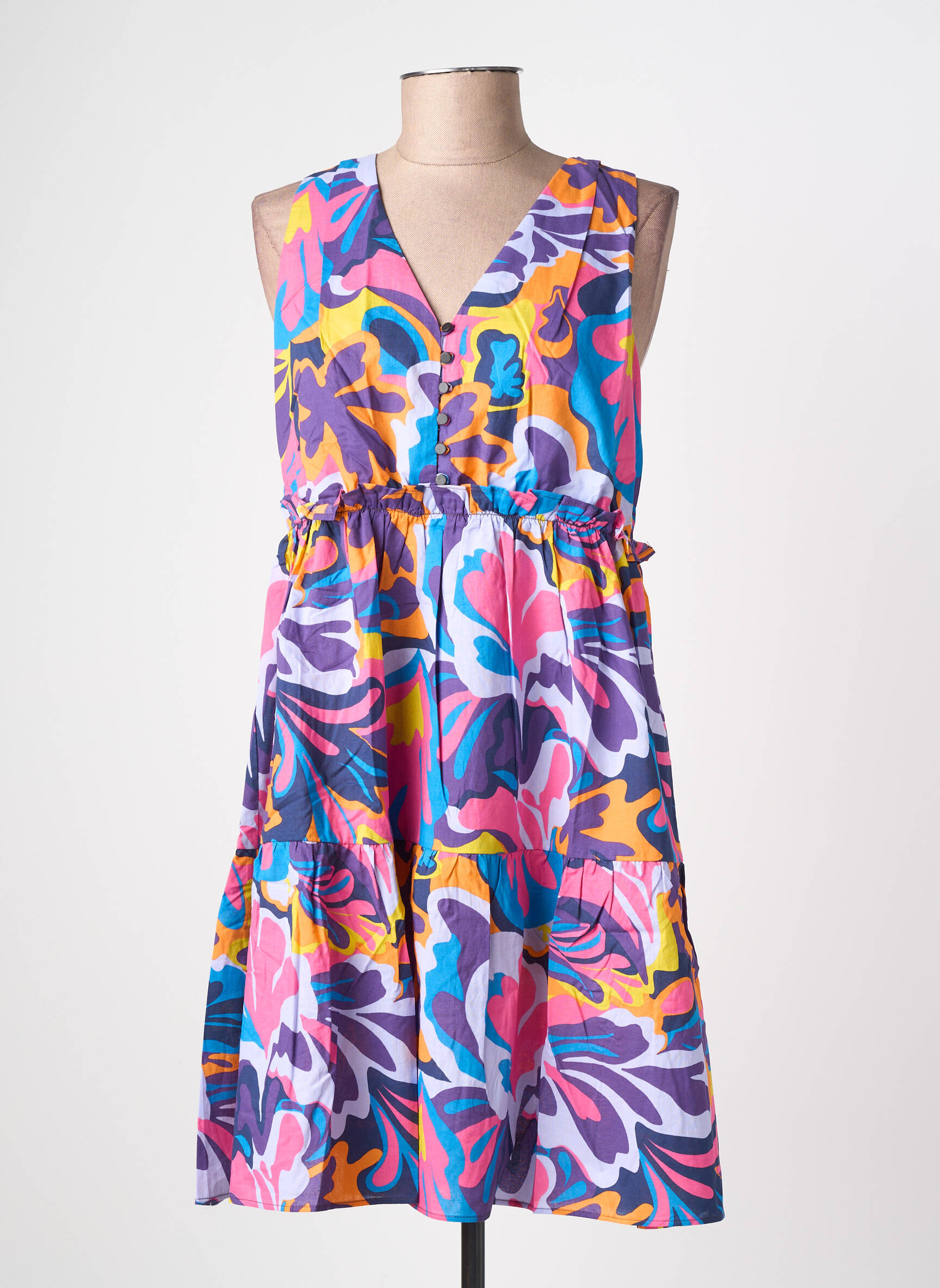Robe courte sans manche sans manche violet C'EST BEAU LA VIE femme