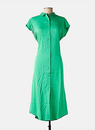 Robe mi-longue manches courtes manches courtes vert LPB LES PETITES BOMBES  femme