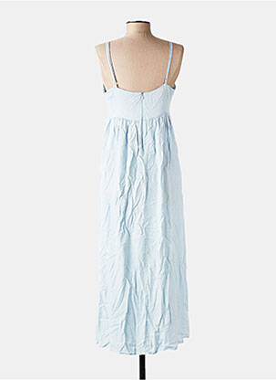 Robe longue coupe cintrée fines bretelles bleu TIFFOSI femme