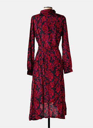 Robe longue manches longues manches longues rouge KAFFE femme