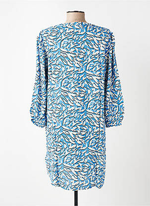 Robe courte manches longues manches longues bleu KAFFE femme