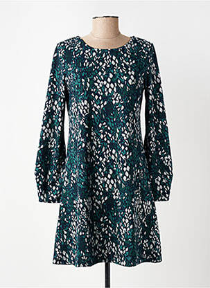 Robe courte manches longues manches longues bleu LILY & ME femme