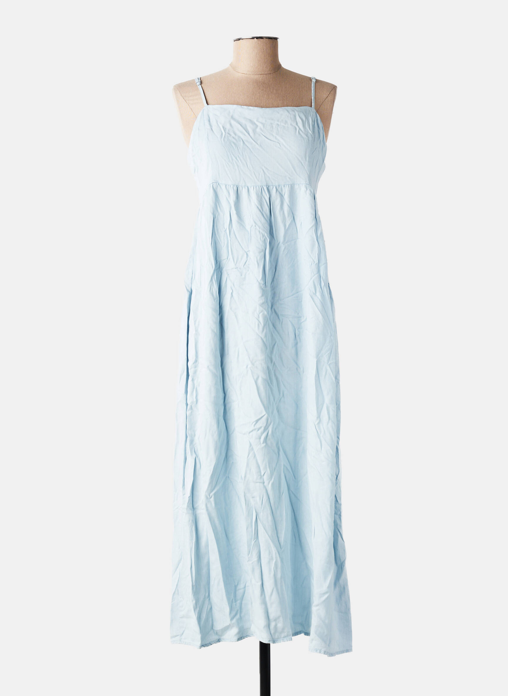 Robe longue fines bretelles fines bretelles bleu TIFFOSI femme