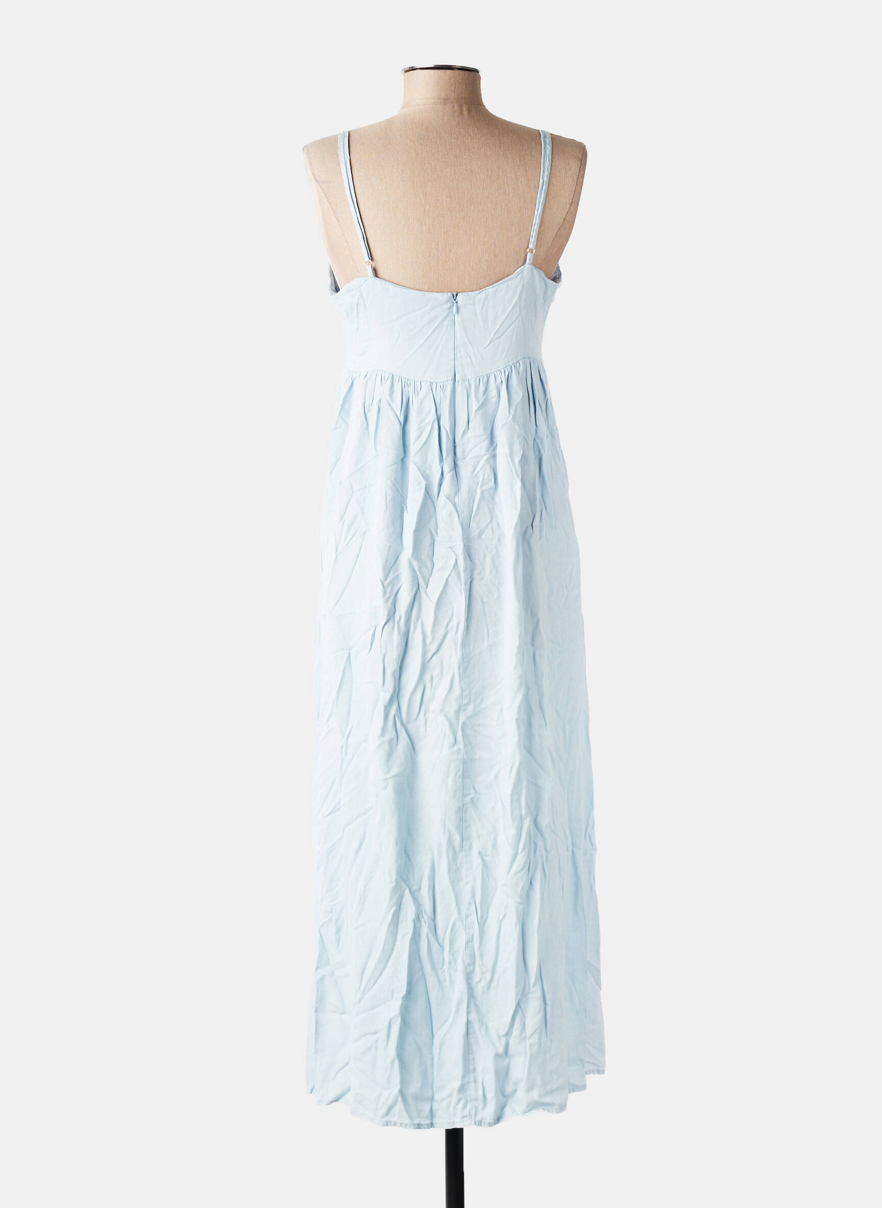 Robe longue fines bretelles fines bretelles bleu TIFFOSI femme