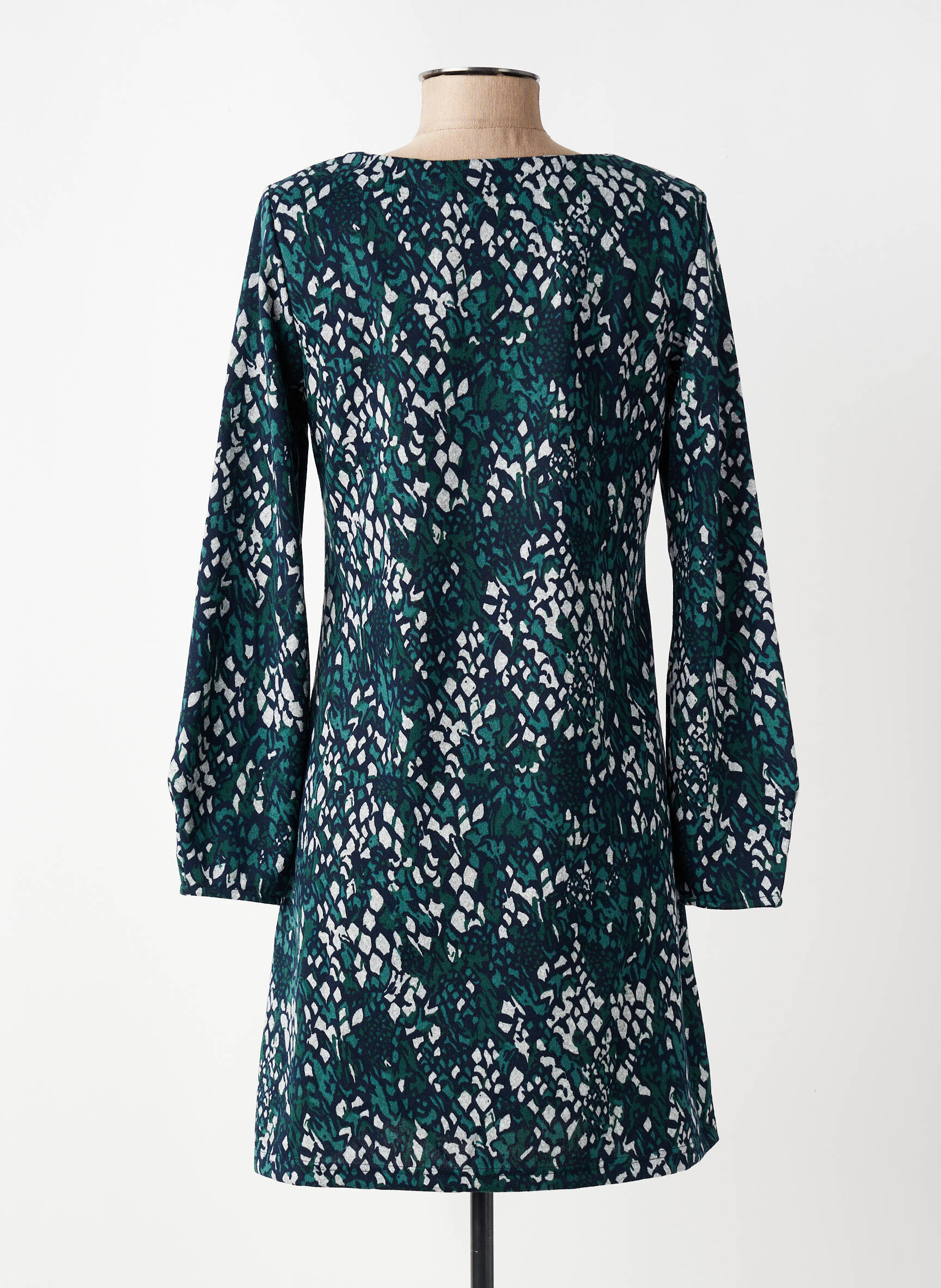 Robe courte manches longues manches longues bleu LILY & ME femme