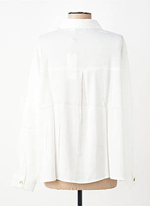 Chemisier tissage crêpe manches longues blanc MOLLY BRACKEN femme