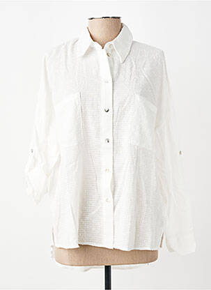 Chemisier tissage crêpe manches longues blanc MOLLY BRACKEN femme