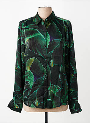 Chemisier coupe cintrée manches longues vert LPB LES PETITES BOMBES  femme
