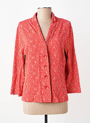Chemisier imprimé fantaisie manches 3/4 orange ZILCH femme