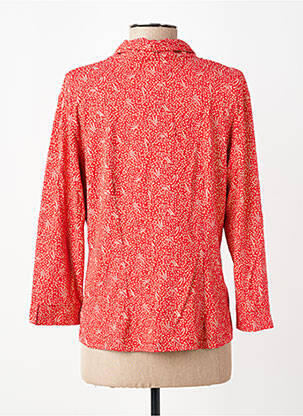 Chemisier imprimé fantaisie manches 3/4 orange ZILCH femme