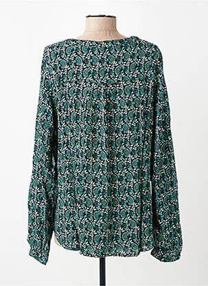 Top tissage crêpe manches longues vert KAFFE femme