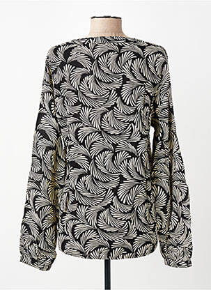 Top imprimé fantaisie manches longues noir KAFFE femme