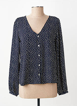 Blouse imprimé fantaisie manches longues bleu ONLY femme
