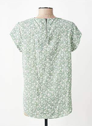 Top tissage crêpe manches courtes vert ONLY femme