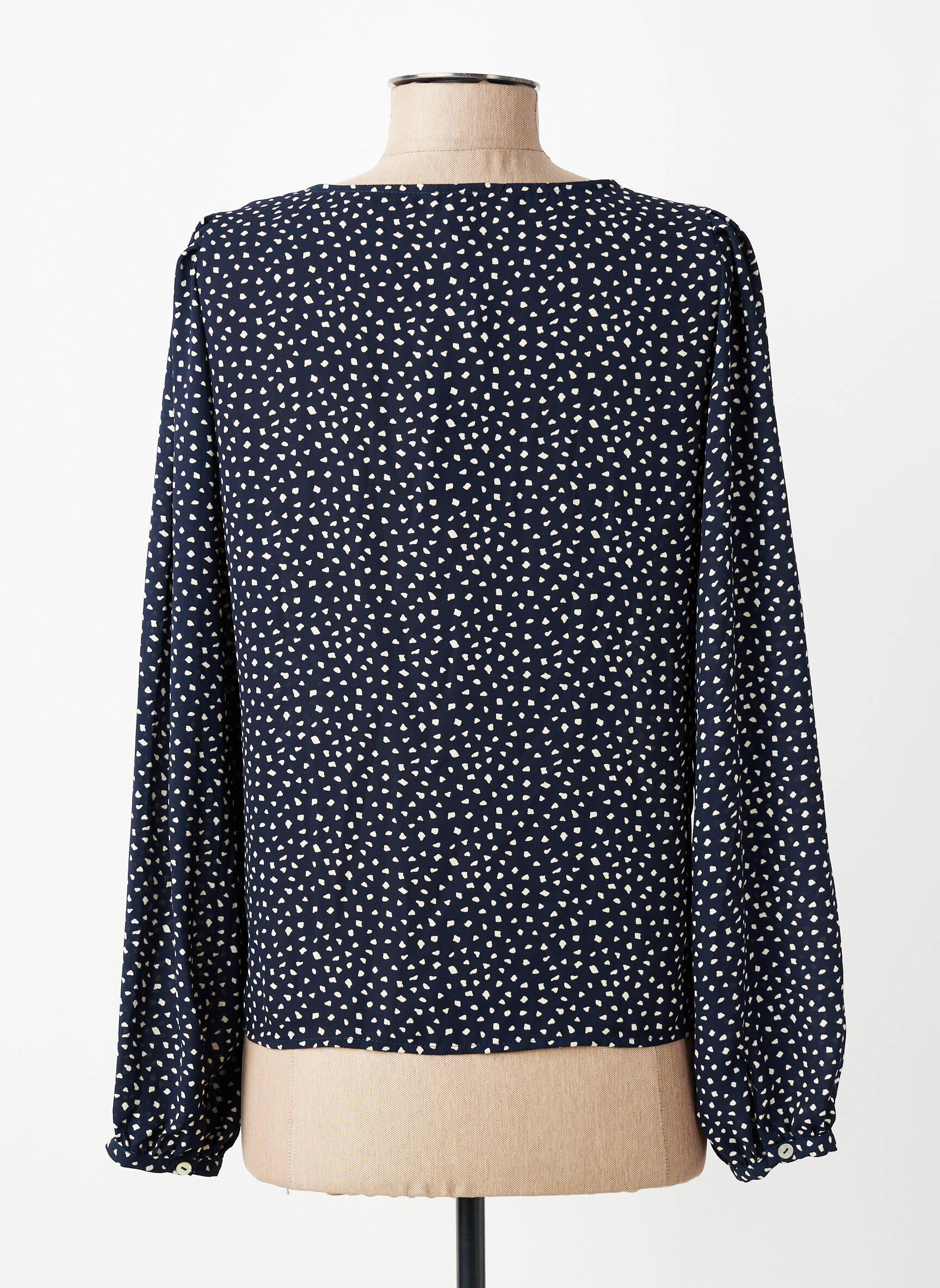 Blouse imprimé fantaisie manches longues bleu ONLY femme