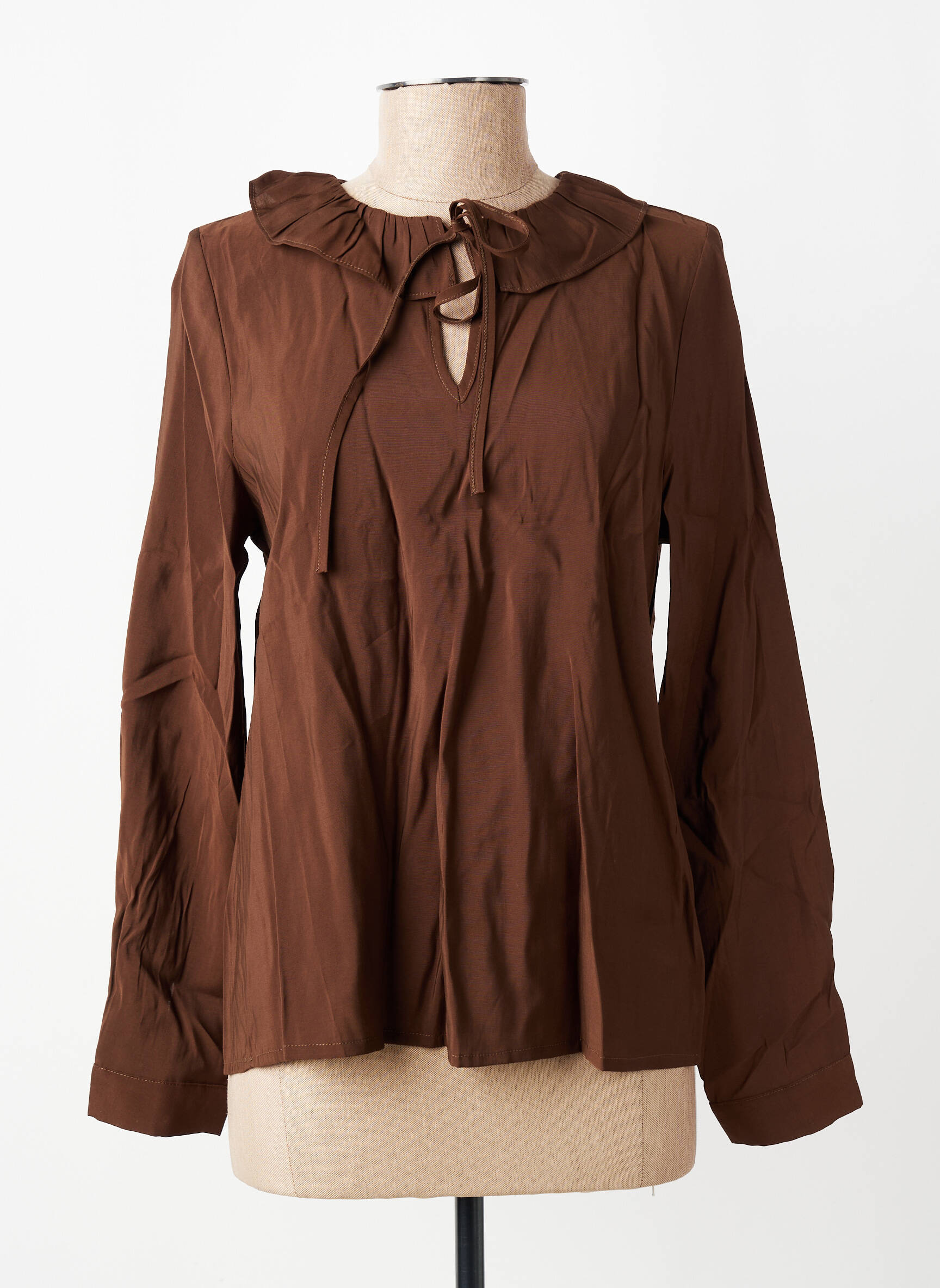 Top manches longues marron CERISE BLUE femme