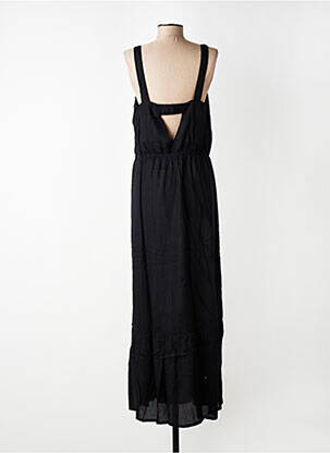 Robe longue coupe fluide fines bretelles noir KAFFE femme