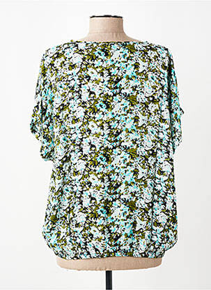 Top coupe fluide manches courtes bleu KAFFE femme