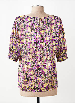 Blouse imprimé fleurs manches 3/4 violet KAFFE femme