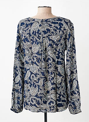 Top coupe fluide manches courtes bleu KAFFE femme