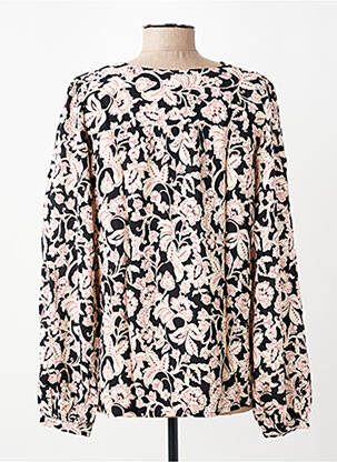 Blouse tissage popeline manches longues noir C'EST BEAU LA VIE femme