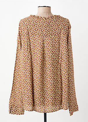 Blouse tissage popeline manches longues jaune C'EST BEAU LA VIE femme