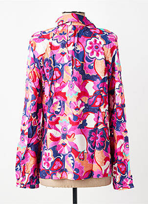Blouse tissage popeline manches longues rose C'EST BEAU LA VIE femme