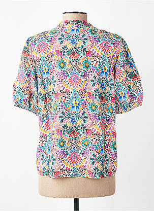 Blouse tissage popeline manches courtes blanc C'EST BEAU LA VIE femme