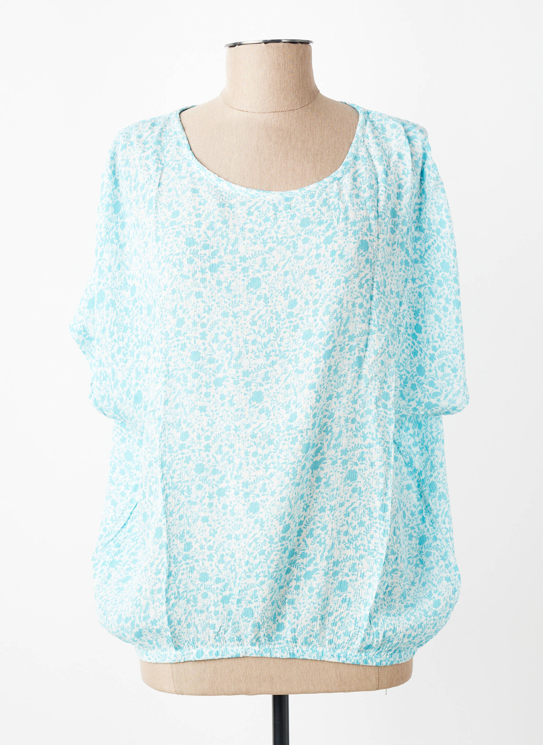 Top manches courtes manches courtes bleu KAFFE femme