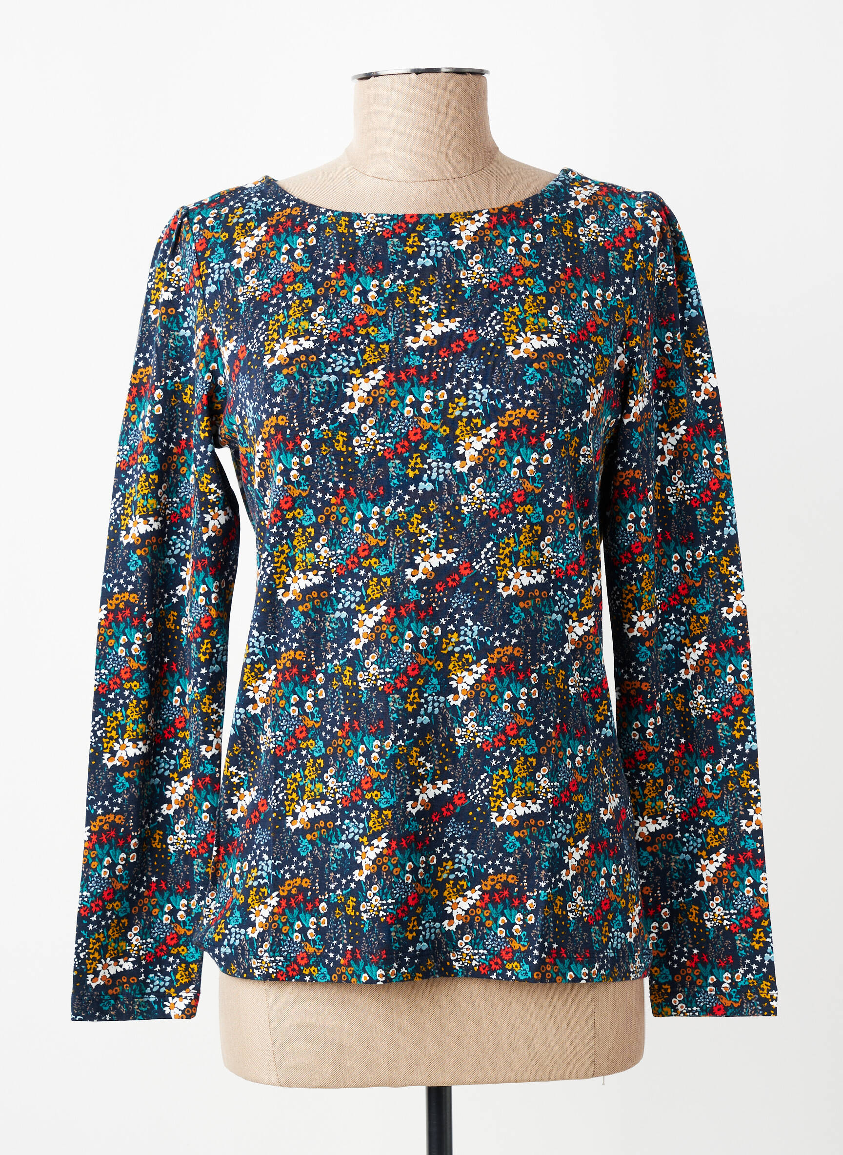 Top manches longues manches longues bleu LILY & ME femme