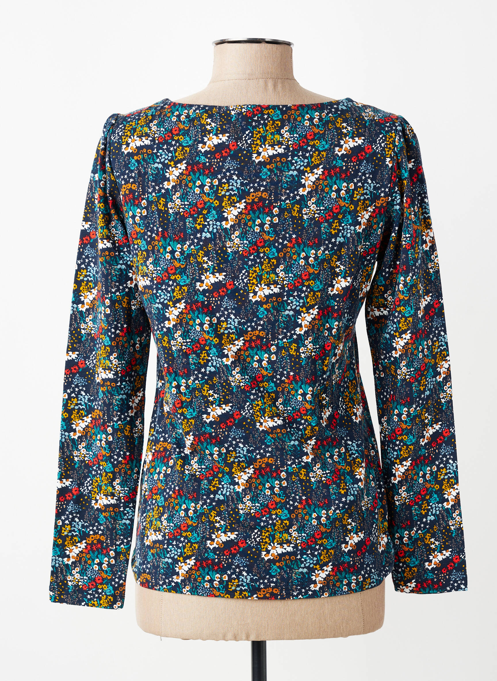 Top manches longues manches longues bleu LILY & ME femme