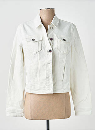 Veste casual poignets boutonnés avec fente blanc MORGAN femme