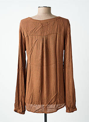Top manches longues manches longues marron KAFFE femme