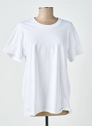 T-shirt coupe droite manches courtes blanc KAFFE femme