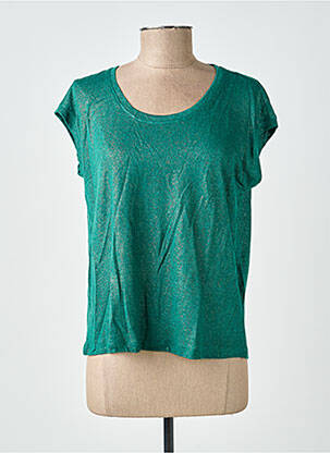Top sans manche sans manche vert ONLY femme