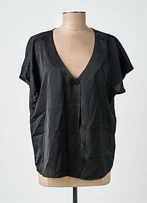 Blouse col v manches courtes noir TIFFOSI femme