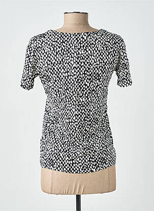 Top imprimé fantaisie manches courtes noir KAFFE femme