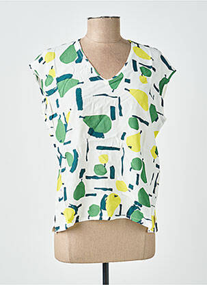 Top imprimé fantaisie sans manche vert ZILCH femme