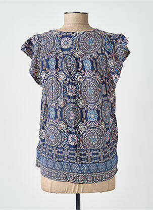 Top imprimé fantaisie manches courtes bleu MOLLY BRACKEN femme
