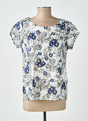 Top stretch manches courtes bleu LILY & ME femme