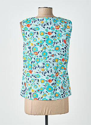 Blouse imprimé fantaisie sans manche vert LILY & ME femme