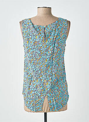 Blouse imprimé fantaisie sans manche bleu LILY & ME femme